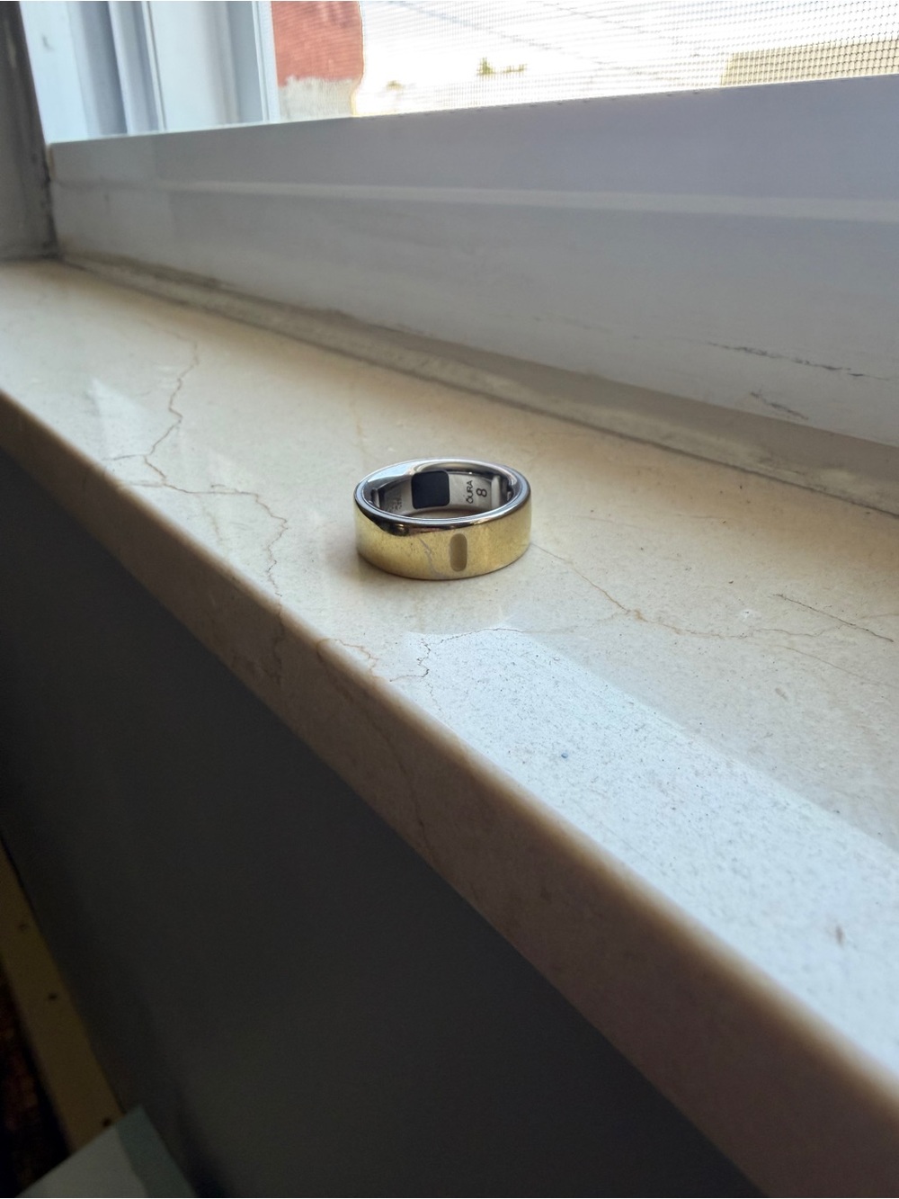 OURA ring size 8 in gold tone